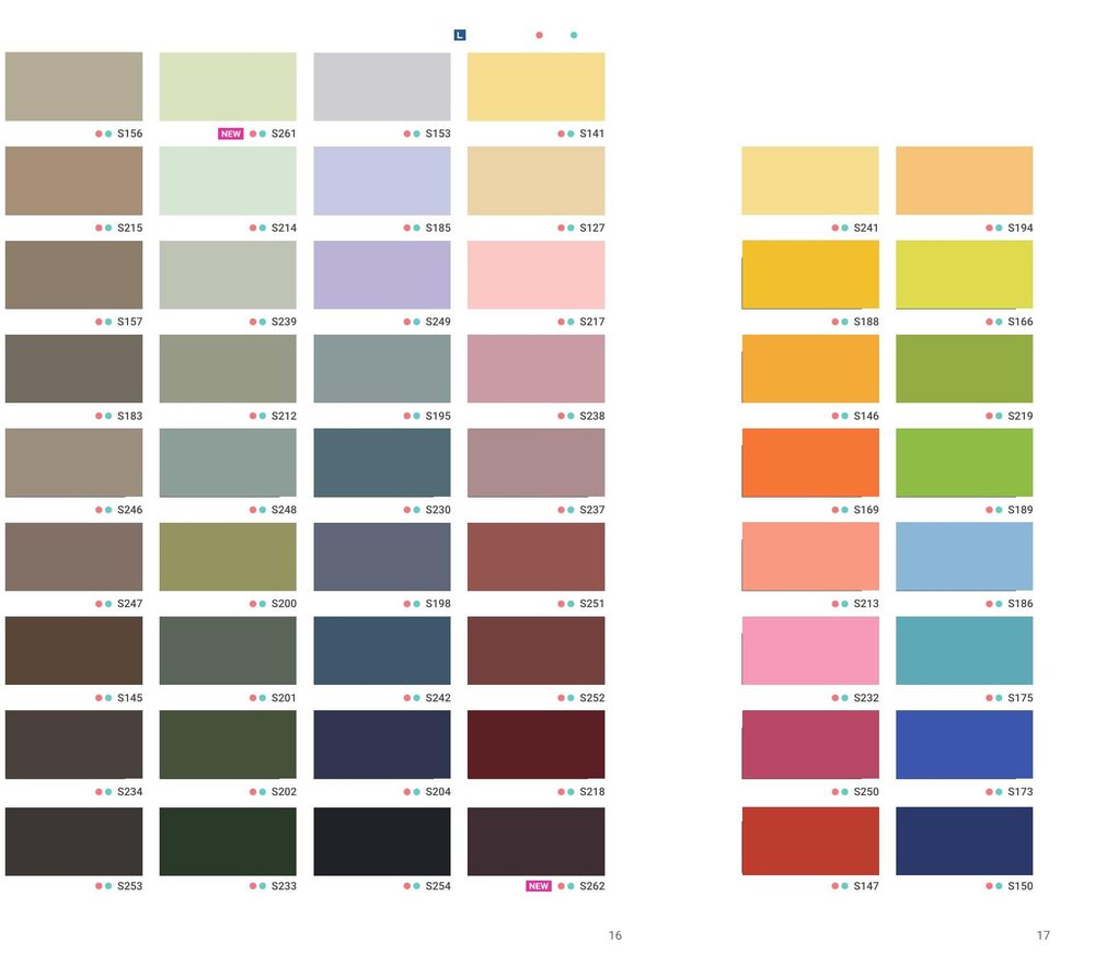 Voorbeeld van effen kleuren interieurfolie